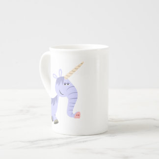 Taza De Porcelana Personalizado inusual lindo unicornio cola de Chin