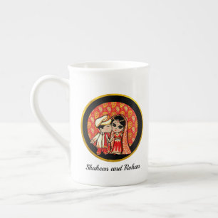 Taza De Porcelana Personalizado Personalizado indio Boda pareja espo