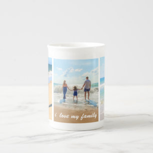 Taza De Porcelana Personalizado Su familia Collage de fotos Mug con