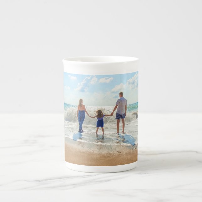Taza De Porcelana Personalizado tu foto hueso China Mug (Frente)