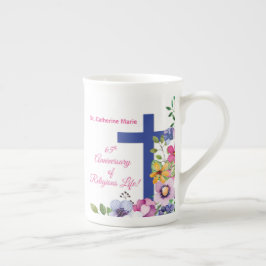 Taza De Porcelana Personalizar, 65 Aniversario Nun Vida Religiosa