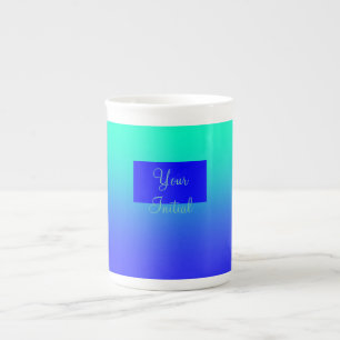 Taza De Porcelana Personalizar degradado verde azul