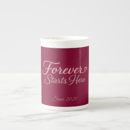 Taza De Porcelana Personalized gift with the date the relationship 