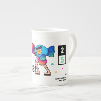 Taza De Porcelana Pescado con Piernas Especialidad Mug