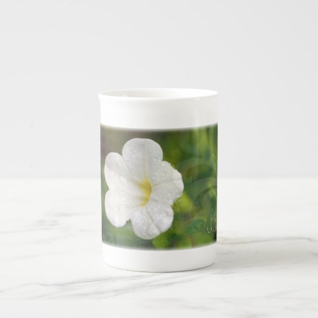 Taza De Porcelana Petunia de la alegría (Frente)