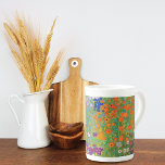 Taza De Porcelana Petunias Asters Garden Gustav Klimt<br><div class="desc">Un tazón de porcelana ósea con la pintura artística fina del artista austriaco Gustav Klimt (1862-1918),  Flower Garden (1906) o Bauerngarten. Un colorido paisaje ajardinado de petunias,  austeras y otras flores de la época Art Nouveau.</div>