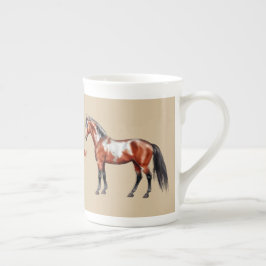 Taza De Porcelana Pferd Spirit Westernpferd Illustration Digital  - 