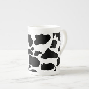 Taza De Porcelana Piel negra de vaca Hueso China Mug