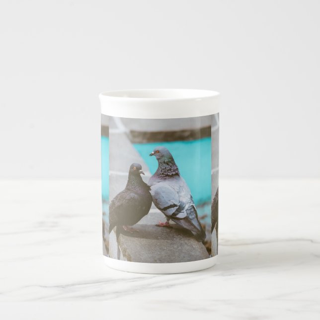 Taza De Porcelana Pigeones (Frente)