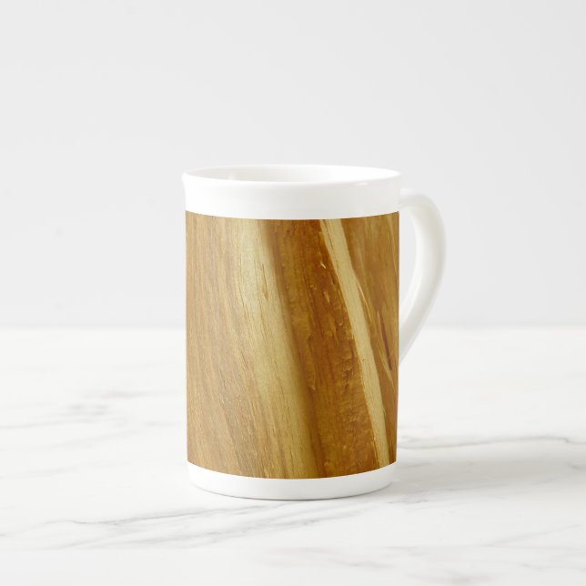 Taza De Porcelana Pine Wood II Faux Wooden Textura (Derecha)