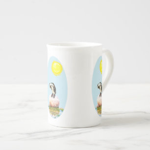 Taza De Porcelana Pingüino al sol