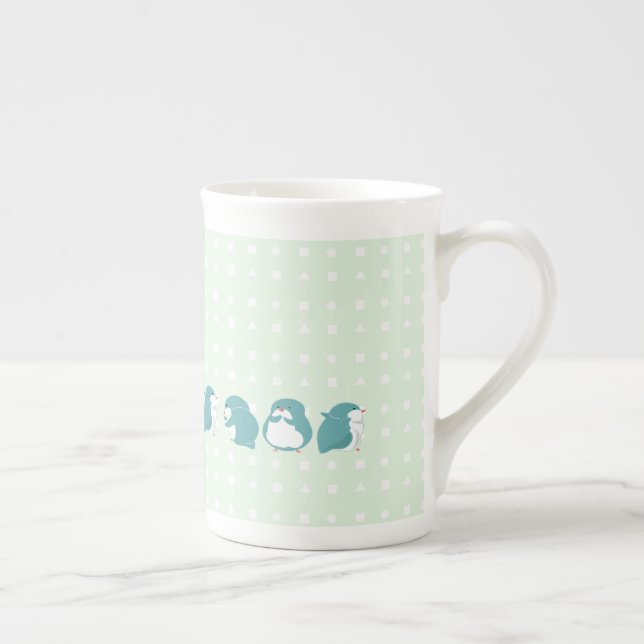 Taza De Porcelana Pingüino Azul (Derecha)