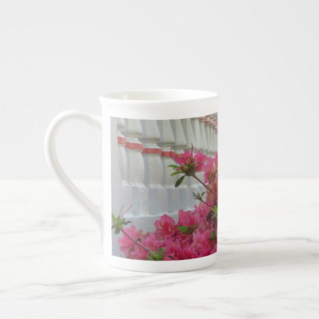 Taza De Porcelana Pink Azaleas - Viñedo de Martha (Izquierda)
