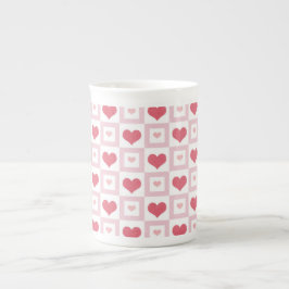 Taza De Porcelana Pink Heart Designs, Boys Girls Kids, Valentine's