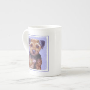 Taza De Porcelana Pintado de la frontera del territorio - Arte de pe