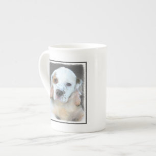 Taza De Porcelana Pintura de Clumber Spaniel - Arte de Perro Origina