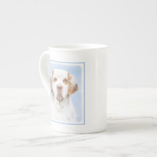 Taza De Porcelana Pintura de Clumber Spaniel - Arte de Perro Origina