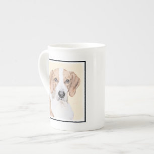 Taza De Porcelana Pintura de Foxhound estadounidense - Arte de Perro