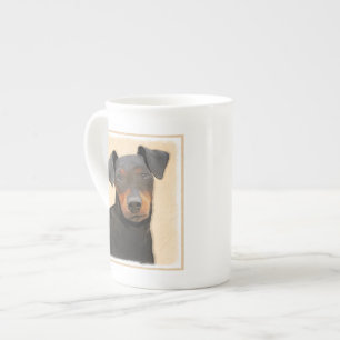 Taza De Porcelana Pintura de Manchester Terrier Arte Animal Original