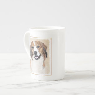 Taza De Porcelana Pintura de Nederlandse Kooikerhondje - Arte de per