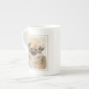 Taza De Porcelana Pintura de Pekín - Arte de perro original muy lind