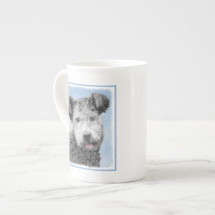 Taza De Porcelana Pintura de Pumi - Arte de Perro Original.