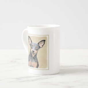 Taza De Porcelana Pintura en miniatura de Pinscher Cute arte origina