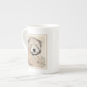 Taza De Porcelana Pintura Original de Terrier Wheaten de Pelaje Suav