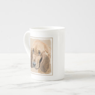 Taza De Porcelana Pintura Sangrienta - Arte Perro Original.