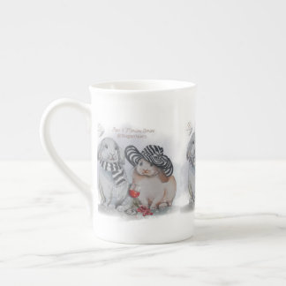 Taza De Porcelana "Pipa & Marlow" Boganhues Print