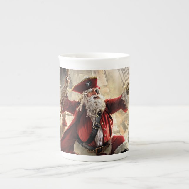 Taza De Porcelana Pirata Santa (Frente)