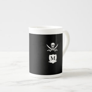 Taza De Porcelana Pirata y monograma