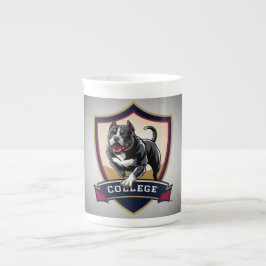 Taza De Porcelana Pitbull en la universidad: Logo
