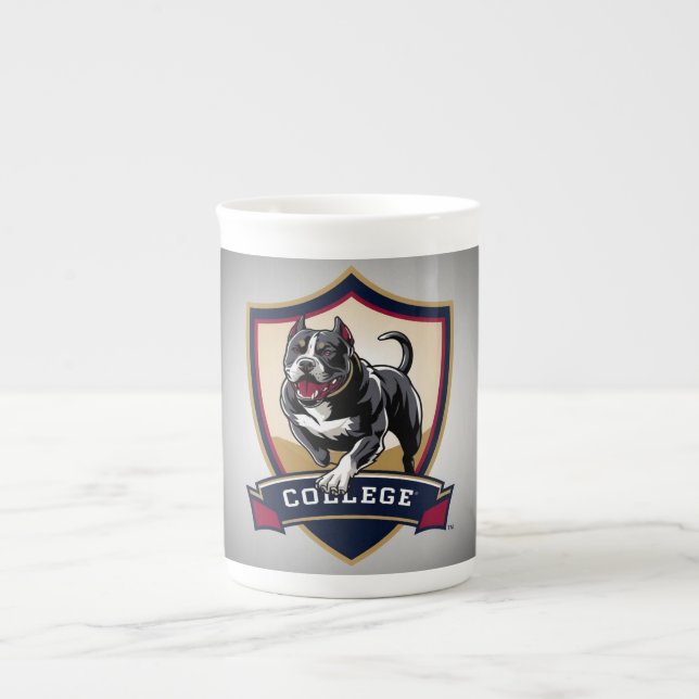 Taza De Porcelana Pitbull en la universidad: Logo (Frente)