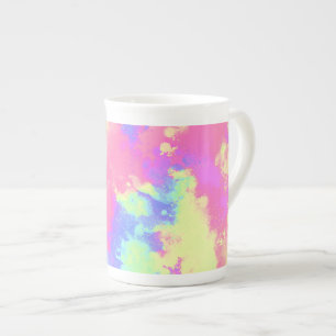 Taza De Porcelana Placa de pintura arco iris