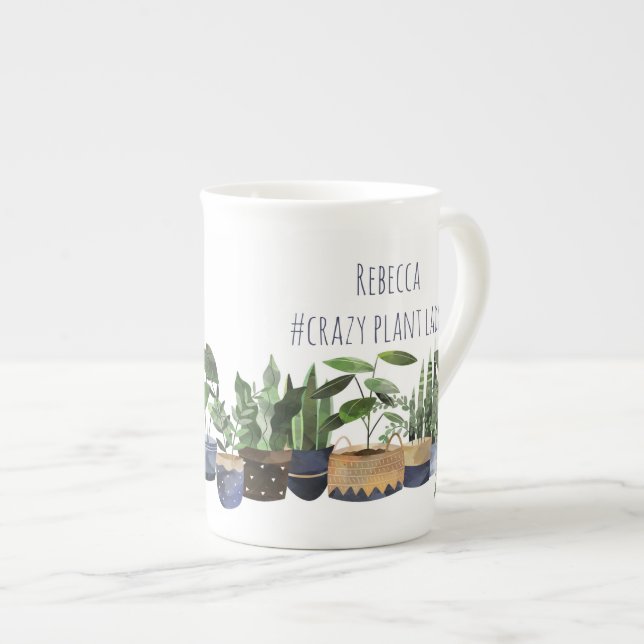 Taza De Porcelana Planta y cactus de Lady Pot (Derecha)