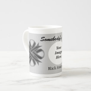 Taza De Porcelana Plantilla de cinta negra de trazo por Kenneth Yonc