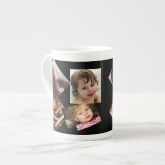 Taza De Porcelana Plantilla de cuatro Collages de fotos