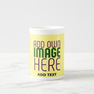 TAZA DE PORCELANA PLANTILLA MODERNA DE TEXTO DE IMAGEN AMARILLA DE P