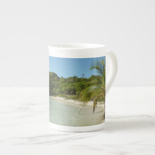 Taza De Porcelana Playa Antigua Hermoso Paisaje Tropical