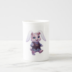 Taza De Porcelana PLP LEPURO - Gráfico del Rey Conejo Guerrero Lindo