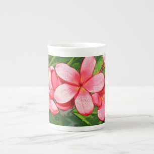 Taza De Porcelana plumeria