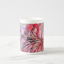 Taza De Porcelana Plumes au rose