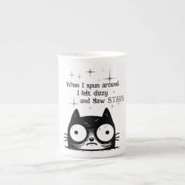 Taza De Porcelana Pobre Gato, soy Dizzy, un gato lindo