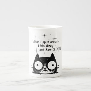 Taza De Porcelana Pobre Gato, soy Dizzy, un gato lindo