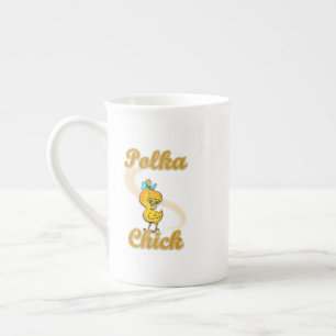 Taza De Porcelana Polka Chick