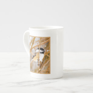 Taza De Porcelana Pollito de punta negra - Fotografía original