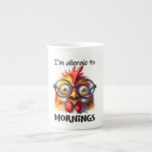 Taza De Porcelana Pollo gruñón de la mañana