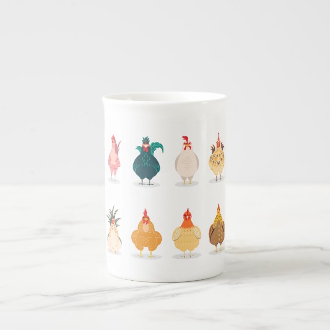 Taza De Porcelana  Pollo mate (Frente)
