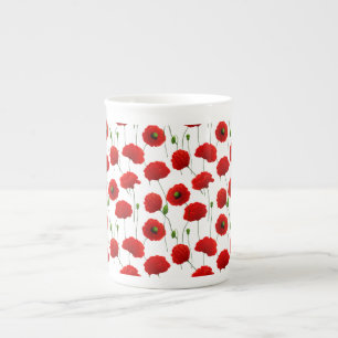 Taza De Porcelana Poppies